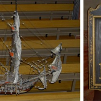 Kirkkolaivan on Maskun seurakunta ostanut naantalilaiselta tullimies Martti Portmanilta v.1701. Se esittää 1600-luvun hollantilaista linjalaivaa.